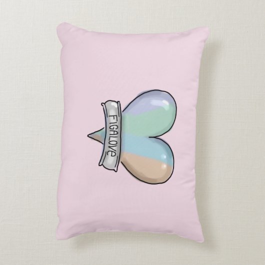 Pink Figaro accent pillow - rugkussen Dekokissen (Rückseite(Vertikal))