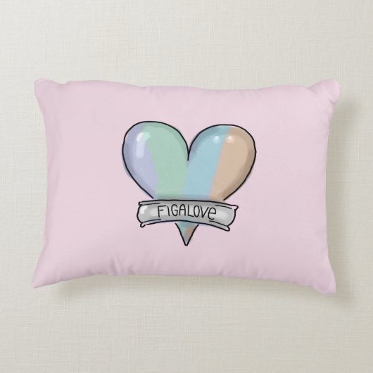 Pink Figaro accent pillow - rugkussen Dekokissen (Rückseite)