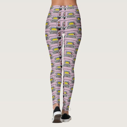 Pink Figaro Car Muster Leggings (Rückseite)