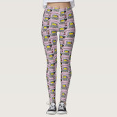 Pink Figaro Car Muster Leggings (Vorderseite)