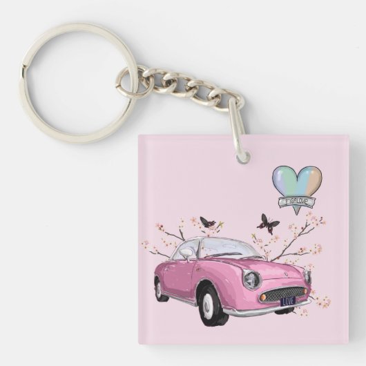 Pink Figaro key chain - sleutelhanger roze figaro Schlüsselanhänger (Vorderseite)