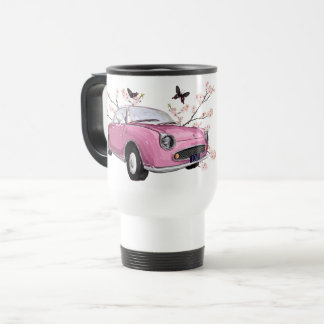 Pink Figaro travel mug - roze reisbeker Reisebecher