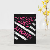 Pink Fight Support Squad Shirt Flag Thin Line A Karte (Gelbe Blume)