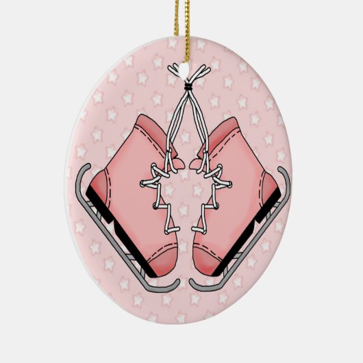 Pink Figure Skate Keepake Ornament (Rechts)