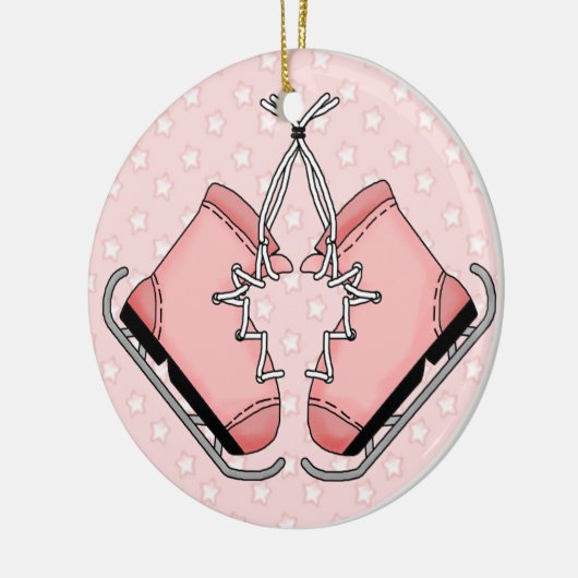 Pink Figure Skate Keepake Ornament (Links)