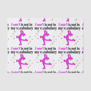 PINK FIGURE SKATEN GOALS AND DREAMS SEIDENPAPIER