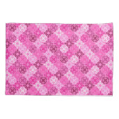 Pink Filigree Diamond Pattern Kissenbezug (Rückseite)