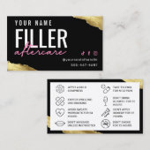  Pink Filler Aftercare Card Visitenkarte (Vorne/Hinten)