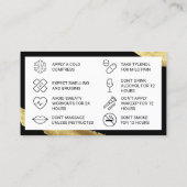 Pink Filler Aftercare Card Visitenkarte (Rückseite)