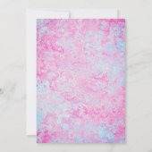 Pink Filly & Blue Colt Western Style Gender Reveal Einladung (Rückseite)