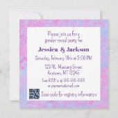 Pink Filly & Blue Colt Western Style Gender Reveal Einladung (Rückseite)