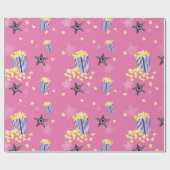 Pink Film Popcorn Packpapier (Flach)
