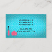 Pink Finger Nails auf Blue Nail Studio Visitenkarte (Rückseite)