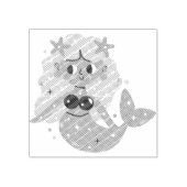 Pink Fins Meerjungfrau Gummistempel (Prägung)