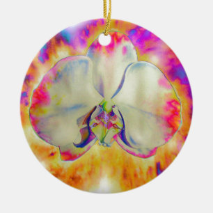Pink fire orchid keramikornament