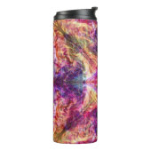 Pink Fire Vapors Thermal Tumbler Thermosbecher (Nach links gedreht)