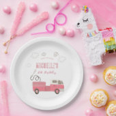 Pink Firetruck Geburtstag Pappteller (Party)