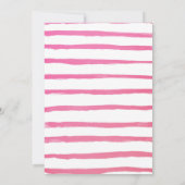 Pink First Birthday Fiesta Party Einladung (Rückseite)