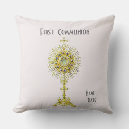 Pink First Communion Throw Kissen 16 Zoll x 16 Zol