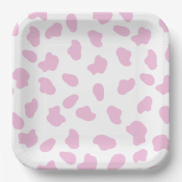 Pink First Rodeo Cowgirl Birthday Pappteller