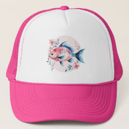 Pink Fish Art Tee Truckerkappe