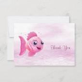 Pink Fish Danke Karte (Vorderseite)