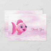 Pink Fish Danke Karte (Vorne/Hinten)