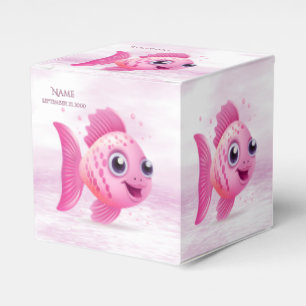 Pink Fish Favor Box Geschenkschachtel