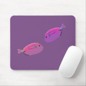 Pink Fish l Fish Lila Mousepad (Mit Mouse)