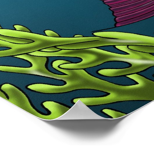 Pink Fish Poster (Ecke)