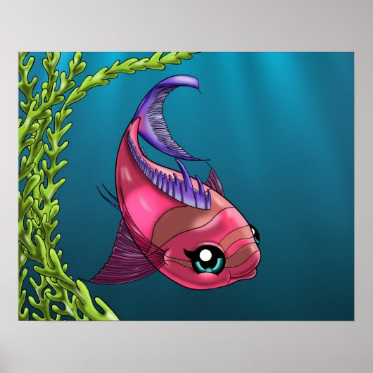 Pink Fish Poster (Vorne)