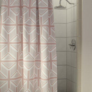 Pink Flag Muster Union Jack Shower Vorhang
