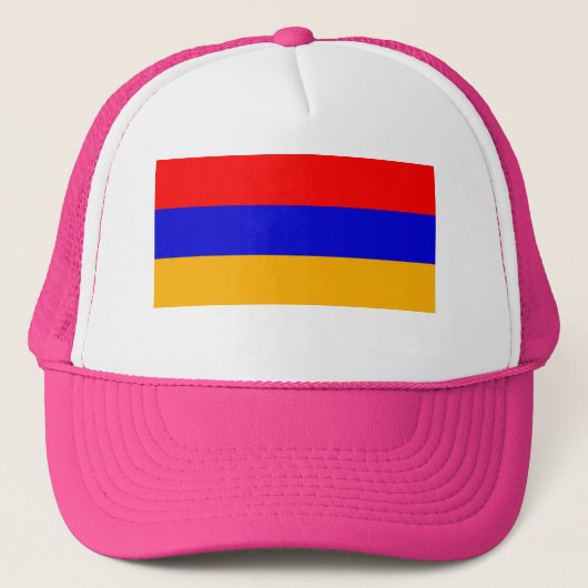 PINK-Flagge Armeniens Truckerkappe (Vorderseite)