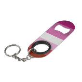 Pink-Flagge von Lesbian Mini Flaschenöffner (Vorderseite Schrägansicht)