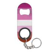 Pink-Flagge von Lesbian Mini Flaschenöffner (Rückseite)