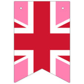 Pink Flaggenbanner des Vereinigten Königreichs Wimpelkette (Dritte Fahne)