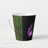 "Pink Flame Elegance: Latte Tasse" Milchtasse (Linke Ecke)