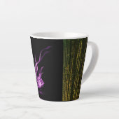 "Pink Flame Elegance: Latte Tasse" Milchtasse (Rechte Ecke)