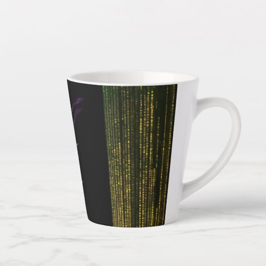 "Pink Flame Elegance: Latte Tasse" Milchtasse (Rechts)