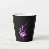 "Pink Flame Elegance: Latte Tasse" Milchtasse (Vorderseite)