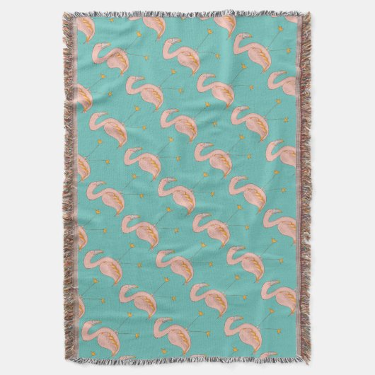 Pink Flamingo 2 Muster Decke (Vorderseite Vertikal)