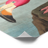Pink Flamingo-Abbildung Poster (Ecke)