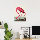 Pink Flamingo-Abbildung Poster (Heimbüro)