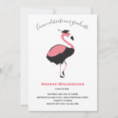 Pink Flamingo Animal Abschluss Einladung (Vorderseite)