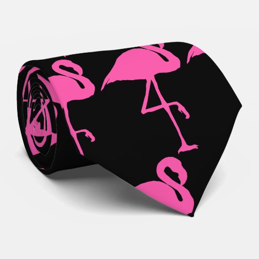 Pink Flamingo anpassen Krawatte (Gerollt)