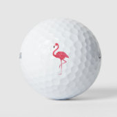 Pink Flamingo Aquarellbild Golfball (Vorderseite)
