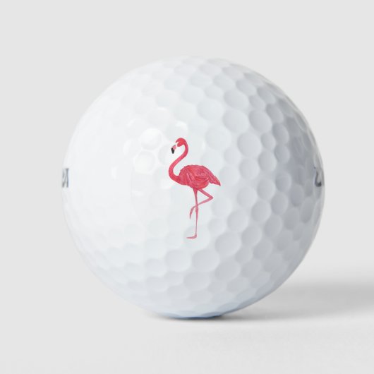 Pink Flamingo Aquarellbild Golfball (Vorderseite)