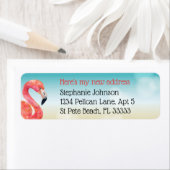 Pink Flamingo auf Bokeh Beach Neue Adresse (Insitu)