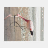PINK FLAMINGO AUF WASSERKÖRPER FLEECEDECKE (Vorderseite (Horizontal))