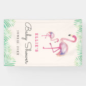 Pink Flamingo Baby Duschbanner Banner (Horizontal)